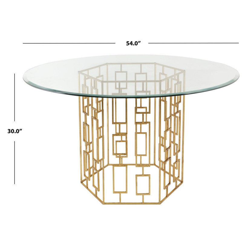 Alexandra Round Glass Dining Table