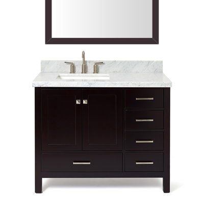 Ensemble de meuble-lavabo simple 43 po avec miroir Amariani