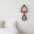 2 Pieces 100% Plywood Teardrop Wall Mounted Accent & Display Shelf