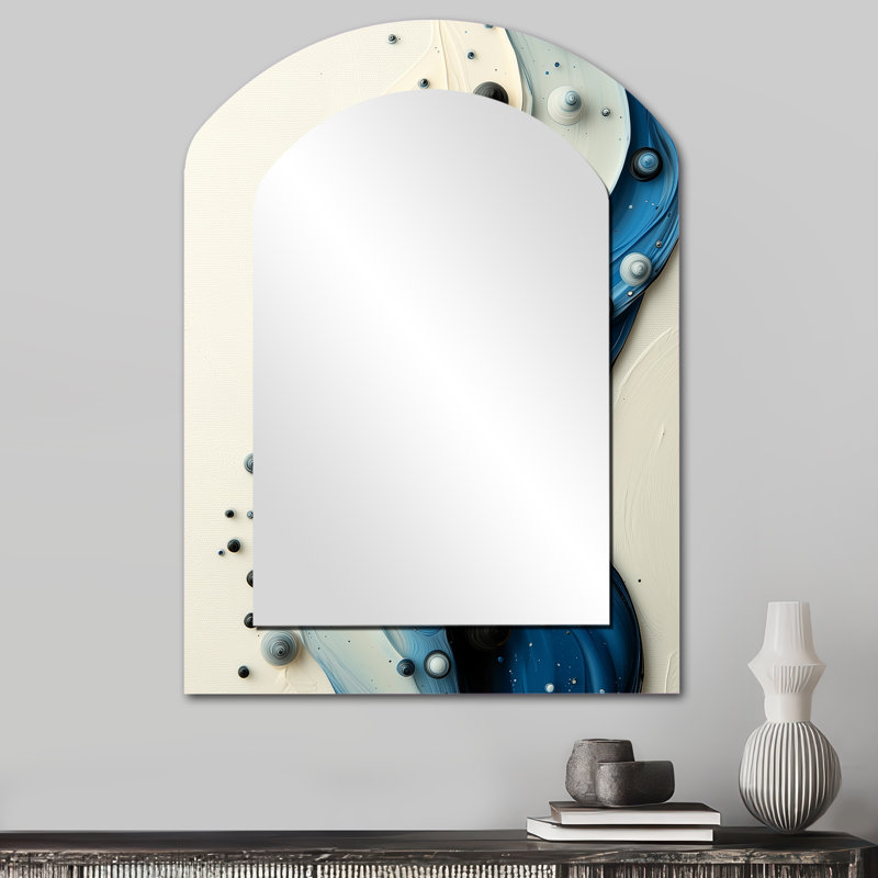 Miroir mural arqué Drip Paint, 34 po x 25 po