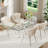 5-Piece Rectangle Glass Dining Table Set-291063169-291063197-291063198