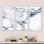 Art liquide en marbre dans les tons de gris II - peinture sur toile 3 pièces