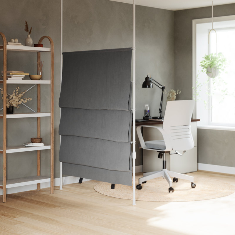 127Cm Single Panel Room Divider, Charcoal