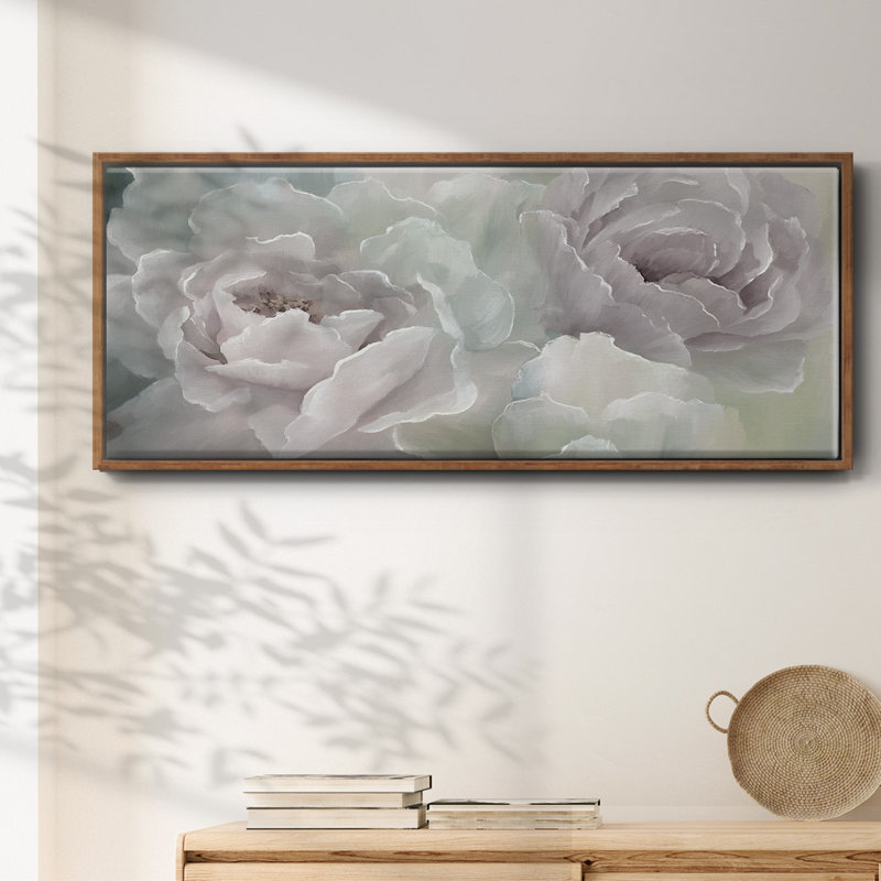 Peony Lace- Framed Canvas