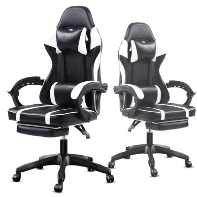 Wrought Studioâ„¢ Adjustable Reclining Leather Swiveling PC & Racing Game Chair by Wrought Studio