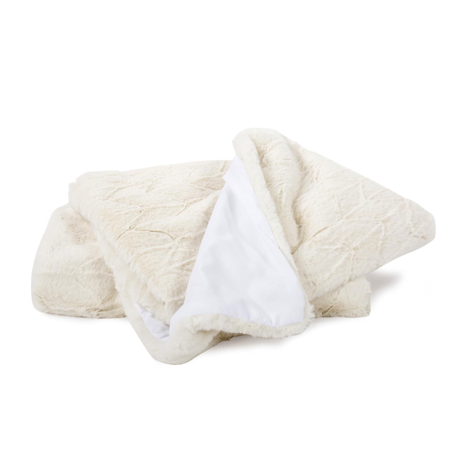 Dan High-pile Faux Fur Accent Throw Blanket, Brown