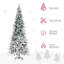 9' Unlit Snow Flocked Pine Artificial Christmas Tree With Realistic Branches And 1159 Tips