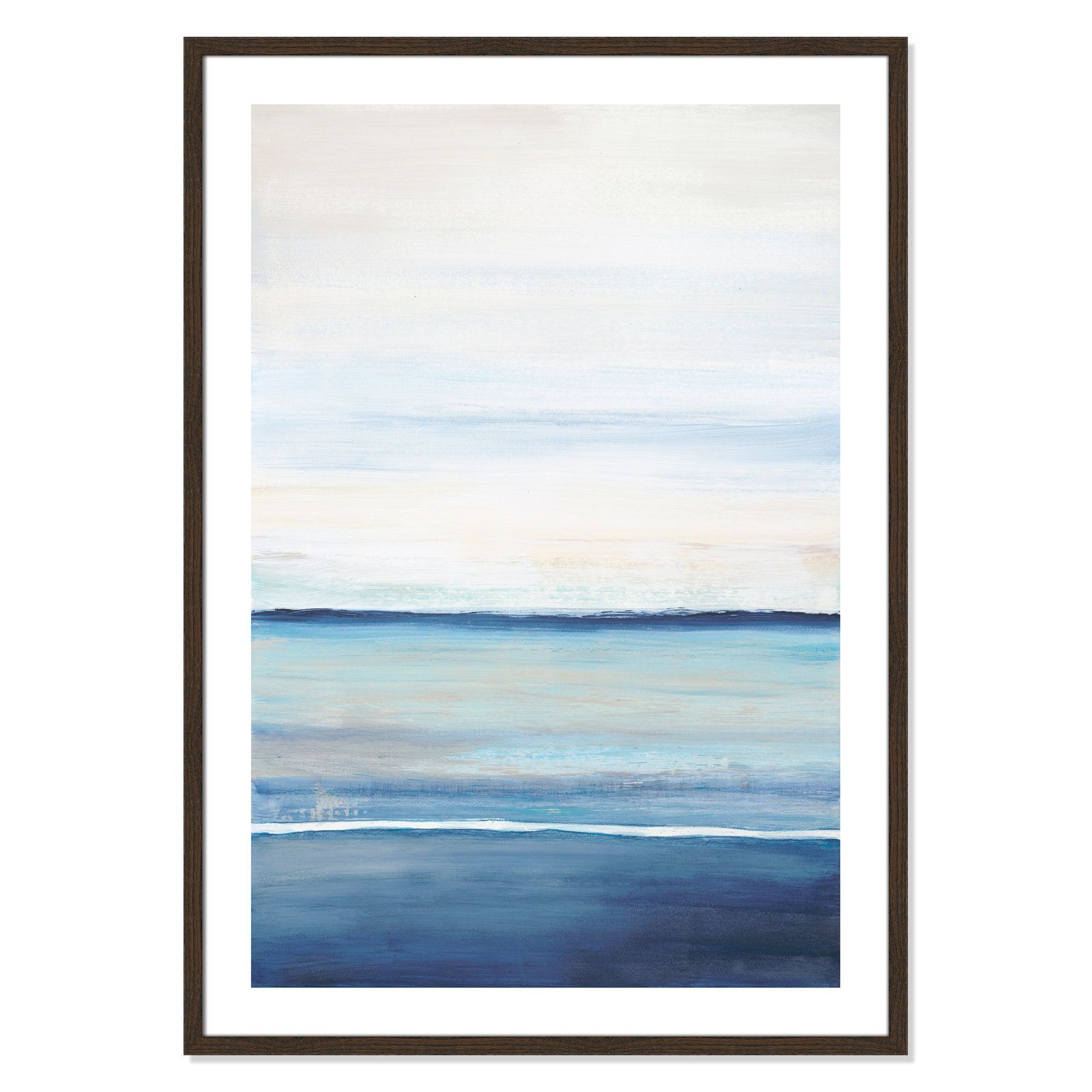 Distant Whispers by Filippo Ioco - Painting Print, Walnut Wood Framed Paper, 41.5" H x 29.5" W x 0.75" D