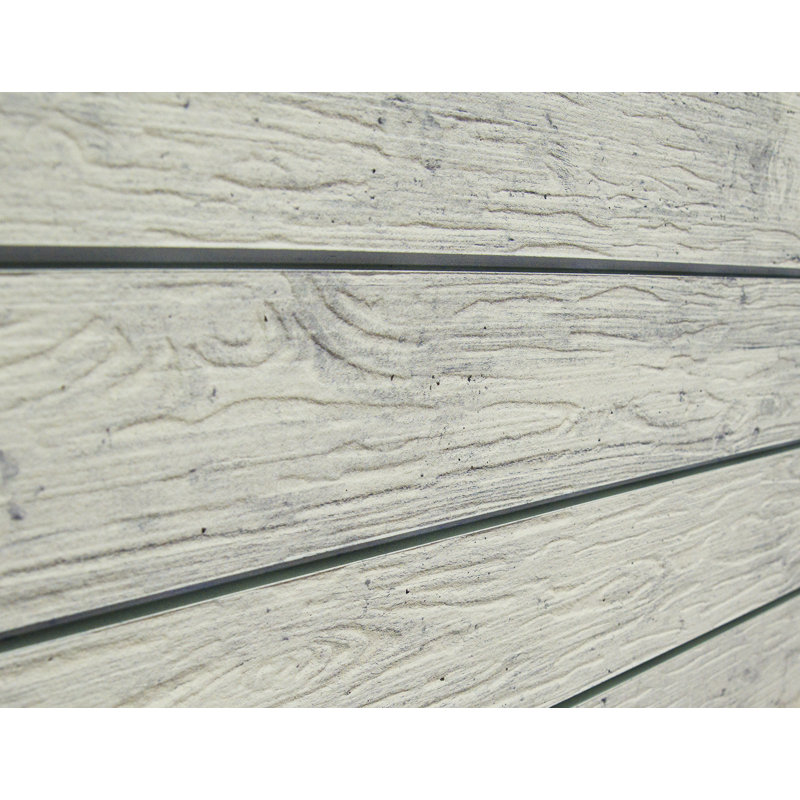 Panneau de lattes en bois et béton texturé (panneaux de H 24 po x L 48 po), Blanc