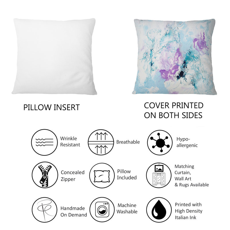 Coussin Violet et bleu