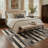 Zebra Striped Animal Print Black / Beige Machine Washable Non Slip Area Rug for Living Room Bedroom-1554160650