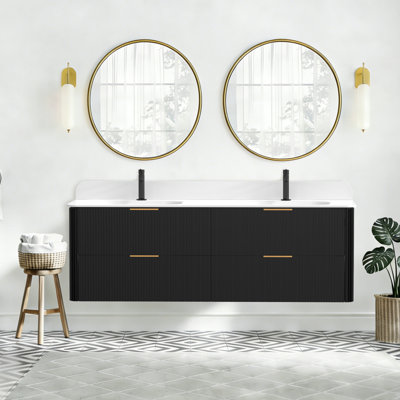 60" Floating Bathroom Vanity With Sink