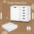 5-Drawer Rolling Storage Cart with Side Cabinet