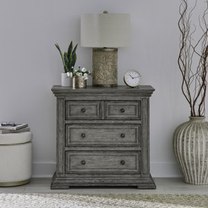 Temple Cloud 3 Drawer Nightstand w/ Charging Station