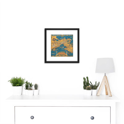 Map Barter 1945 Newport Rhode Island Souvenir - Single Picture Frame Print