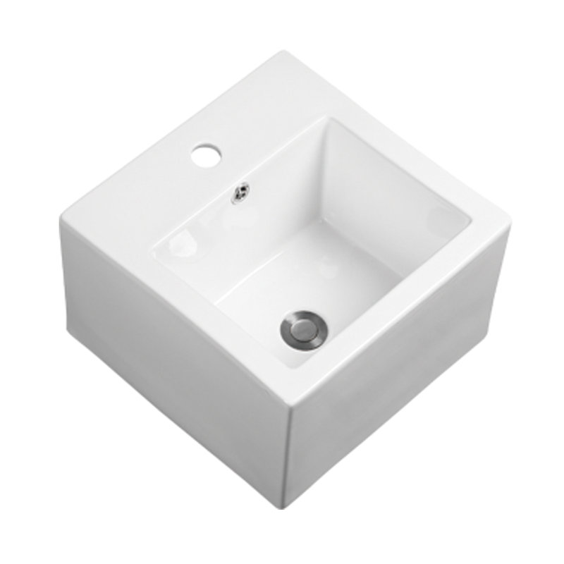 Lavabo de salle de bain carré en céramique pour bateau