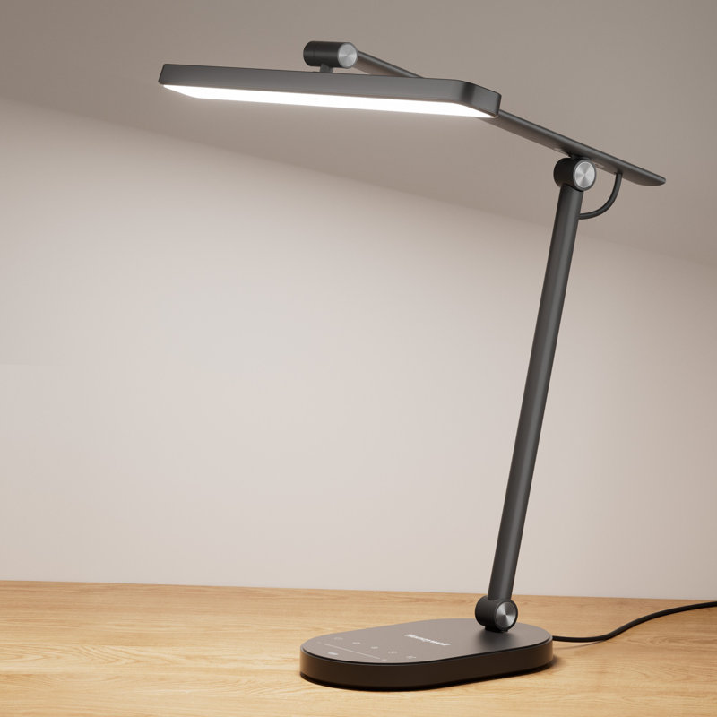 Honeywell Sunturalux Led Desk Lamp - Cri≥97 Eye-care, 4-axis Adjustable, Smart Auto-dimming & 30,000h Lifespan, Black