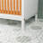 Bathroom Side Cabinet With Bamboo Front & Hamper - Natural/White