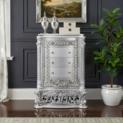 Amilliana 46.6'' W 5 - Drawer Chest in Antique Platinum