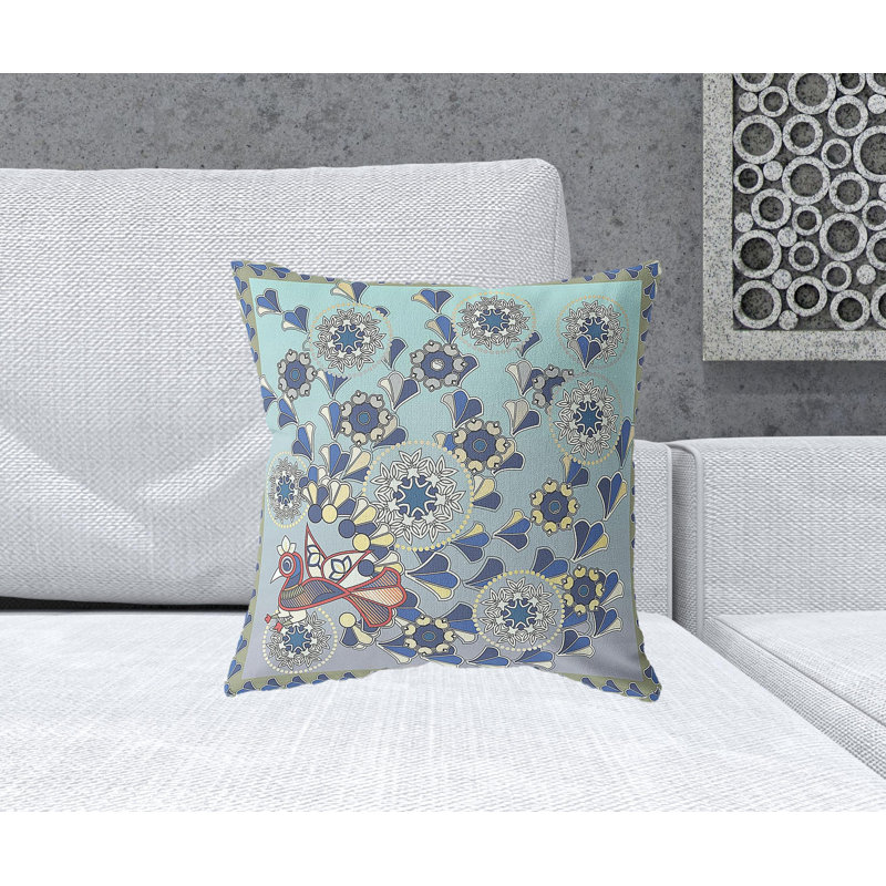 Coussin 18 po x 18 po, Turquoise