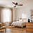 42" Flush Mount Low Profile Small Room Solid Wood Ceiling Fan with LED Light and Remote-610126716
