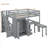 Solid Wood Classic Gray Full Size Platform Loft Bed With Integrated Storage, Desk And Wardrobe For Kids And Teens