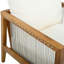 Ensemble de 2 chaises longues de patio Modern, corde en bois d'acacia pour patio
