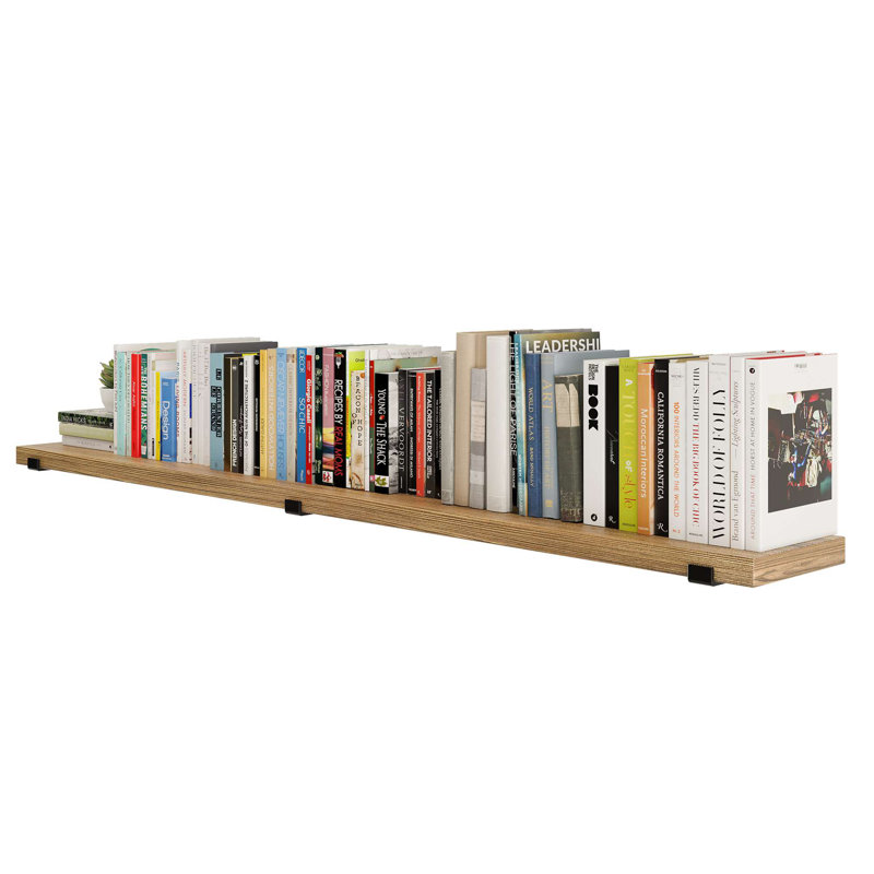 Ilkan Paulownia Wood Floating Shelf , 6" H x 72" W x 9.9" D