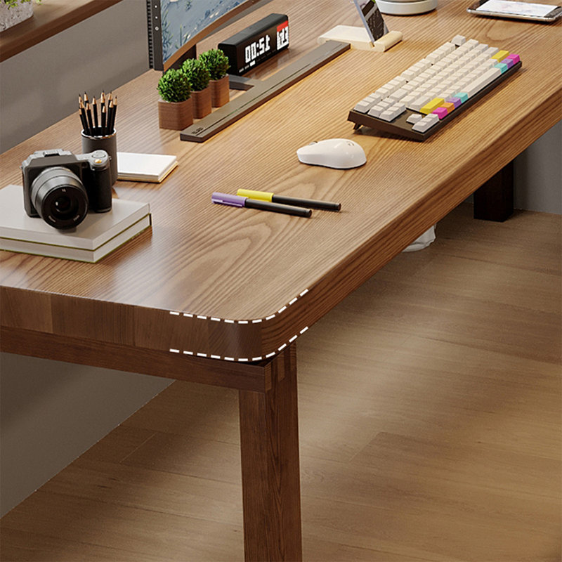 Bureau d'angle en bois massif en forme de L, H 29,53 po x l 78,74 po x P 47,24 po, Retour à gauche