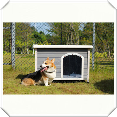 Niche pour chien en bois avec toit imperméable