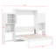 Grand lit escamotable avec armoire, bureau et coiffeuse-821976811
