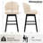 Aadhvika Upholstered BarStools with Solid Wood Frame-104100028-104100025