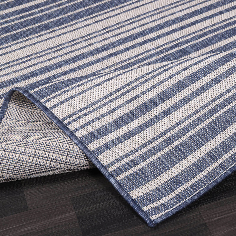 Waikiki Striped Indoor / Outdoor Rug, Rectangle 7'10'' x 10'