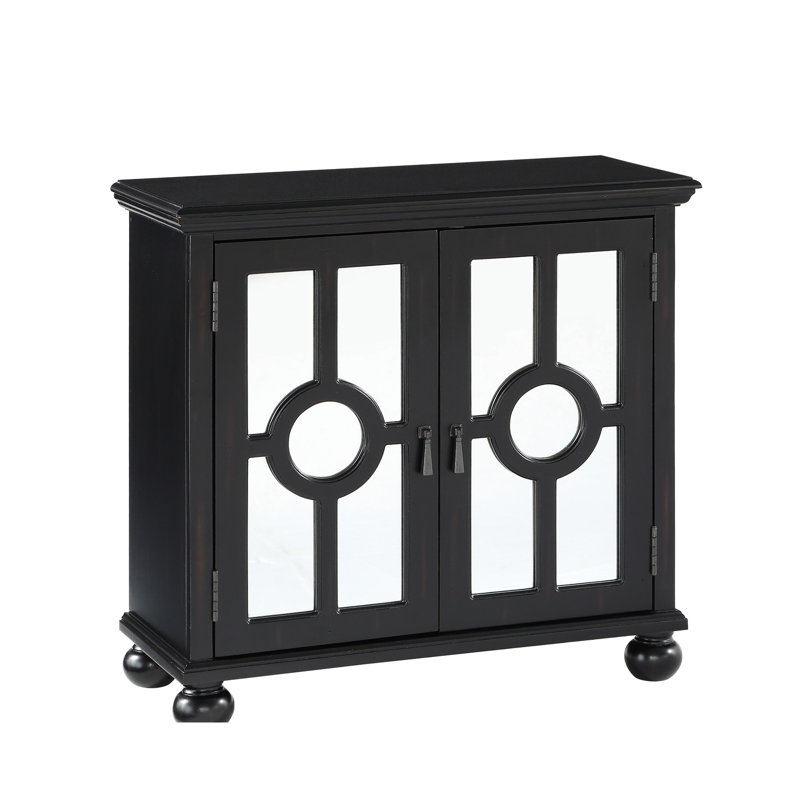 Armoire en bois noir antique, portes miroir, 1 à 2 tablettes, pour le salon, la chambre à coucher, décorations noires, bois, tablettes
