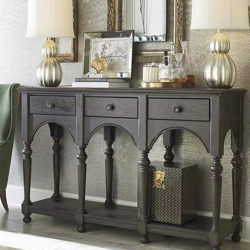 Retro Multifunctional Practical Console Table, 35.43" H x 59.06" W x 13.78" D