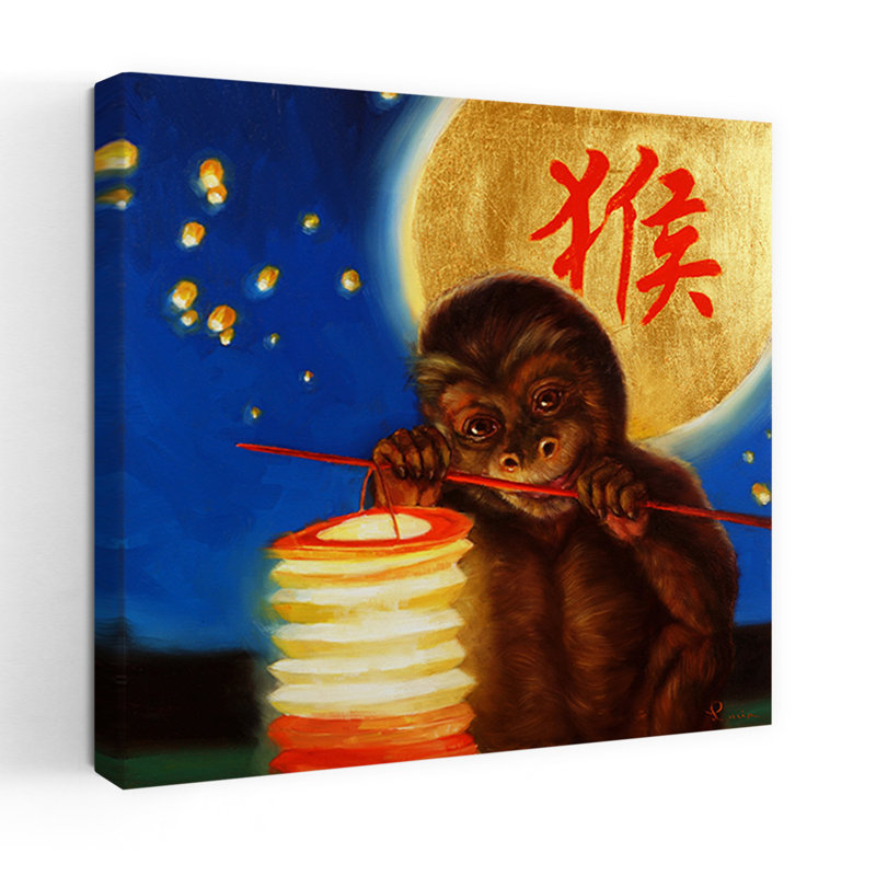 Singe, art urbain contemporain de singe, H 18 po x l 18 po