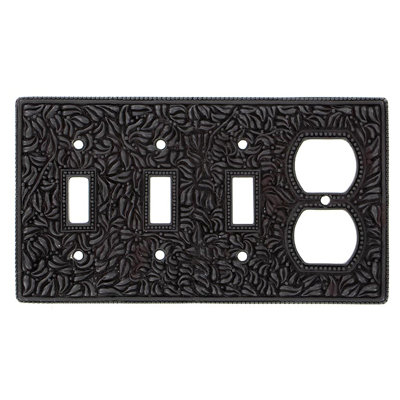 San Michele Patterned 4 - Gang Combination Plate Standard Combination Wall Plate
