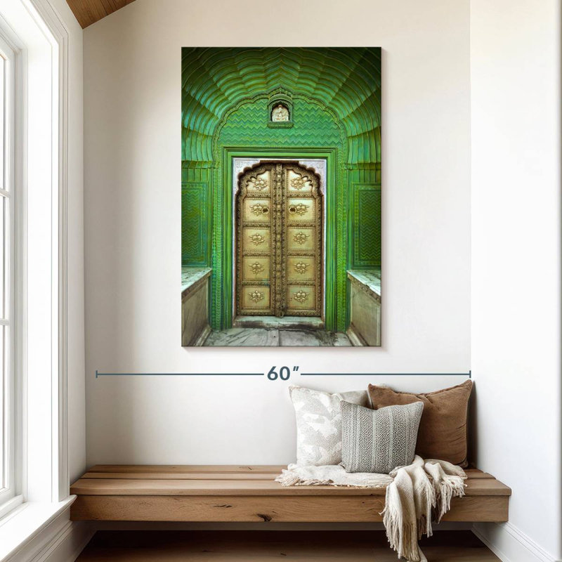 Ornate Indian Door, 48" H x 32" W