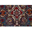 Tapis bleu marine en laine noué à la main de conception unique 1980S 7 pi 10 po x 10 pi 11 po
