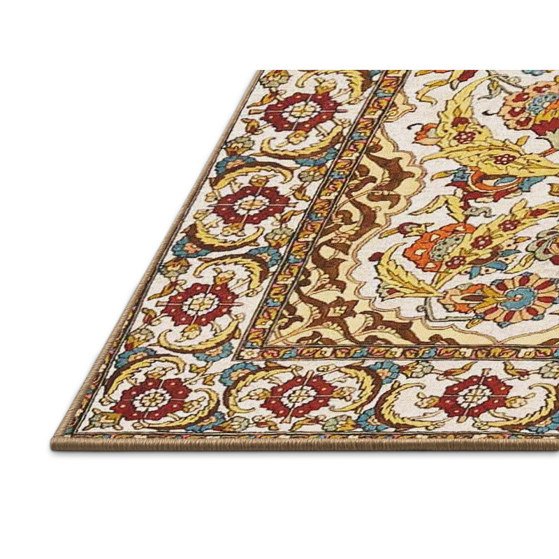 Tapis oriental rouge / jaune, Rectangle 6 pi x 9 pi