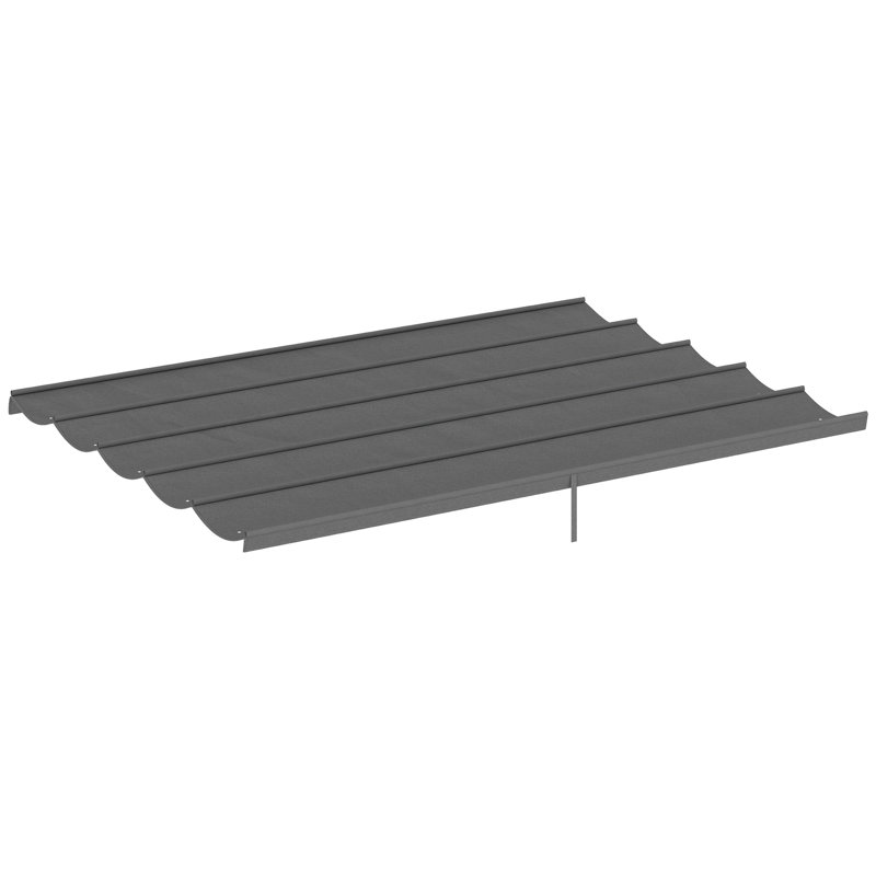 Toit de pergola 8,5 pi x 11,5 pi seulement, cadre 10 pi x 13 pi, gris clair, 2.4" H x 137.8" W x 102.4" D
