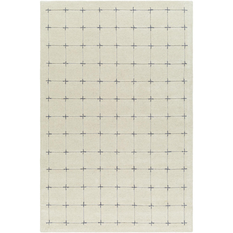 Tapis gris touffeté à la main Mallory