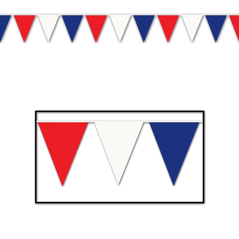 Red, White & Blue Pennant Banner