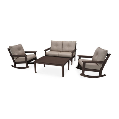 Vineyard 4-Piece Deep Seating Rocking Chair Set