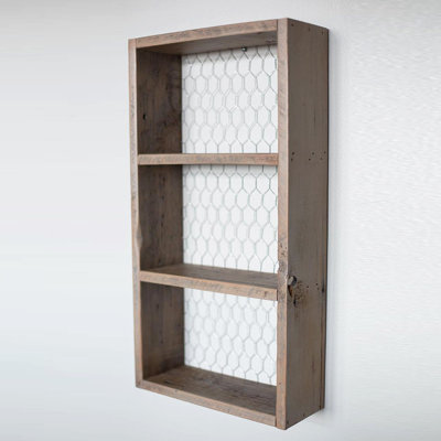 Handmade Wall Shelf, Rustic Walnut, 11.8 x 23.6 x 3.5 inches | 100% Spruce Wood, Assembled & Wall-Mountable | Perfect for Living Room, Bedroom, or Office Decor, Stylish & Functional Storage Solution