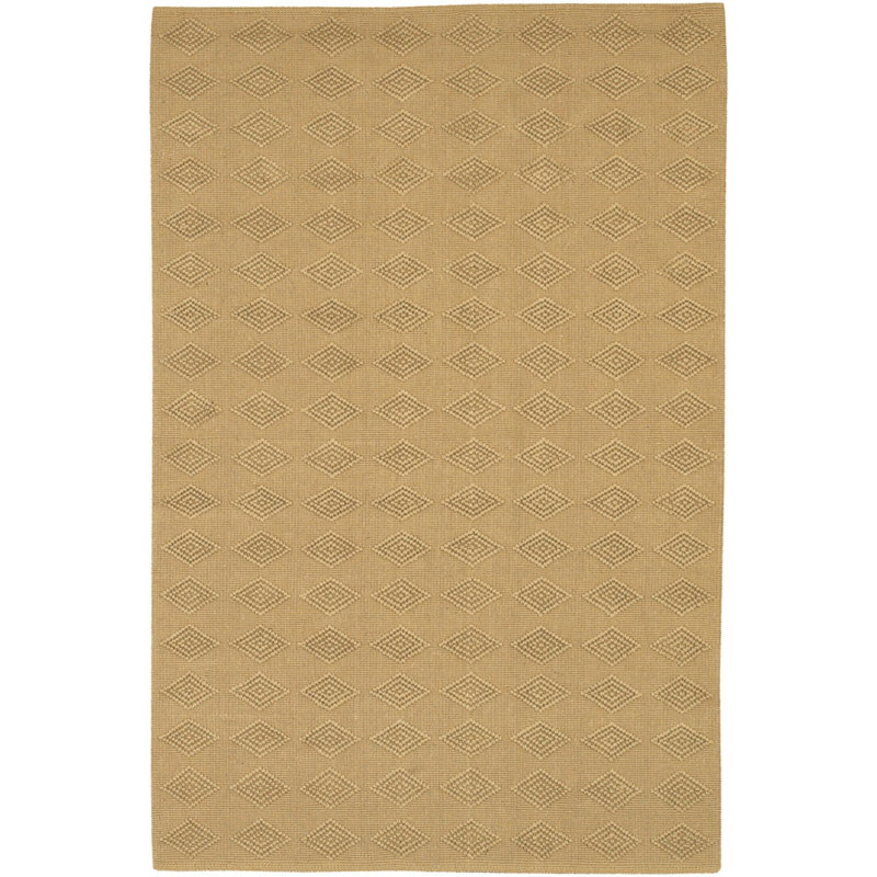 Handmade Hand-Woven Geometric Tan Indoor Jute & Sisal Rug, 7'9" x 10'6"