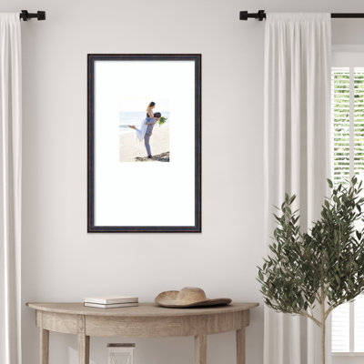 Cadre photo en bois foncé bronze