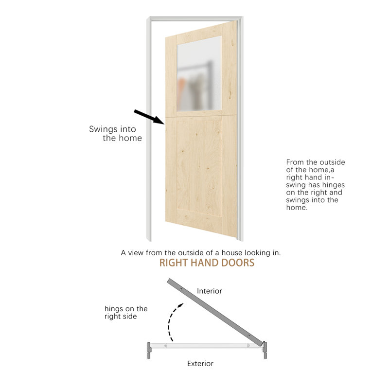 32 in. x 80 in. Natural Pine Interior Dutch Door with Frosted Glass