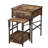 Nesting Table Set Of 2 Side Tables, Stacking End Table With Storage Shelf And Fabric Drawer, 2 Tiers Industrial Nightstand, Bedside Table Organizer For Living Room Bedroom