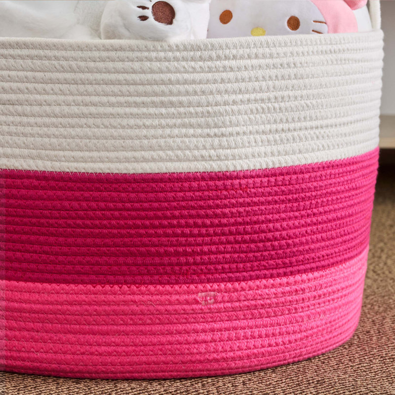 Panier à linge rond en coton
